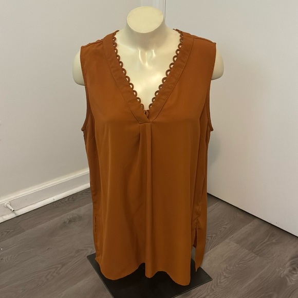 Burnt Orange Sleeveless Tunic XL - Picture 1 of 6